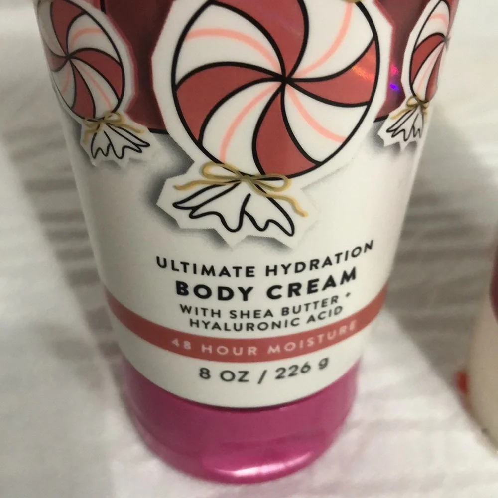 Bath & Body Works 2 Twisted Peppermint Body Cream NWT